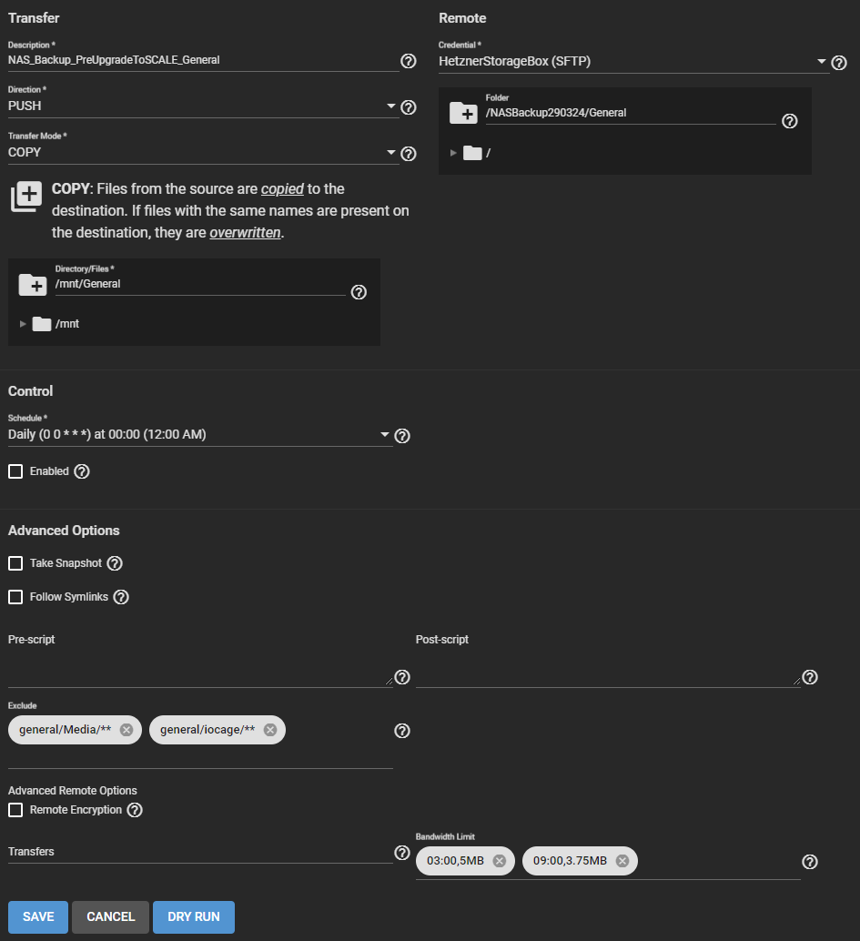 Cloud Sync Task black hole - TrueNAS General - TrueNAS Community 