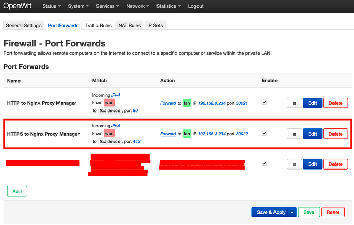 OpenWrt_Port_Forwards