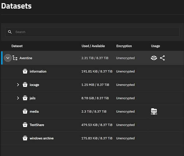 datasets as installed