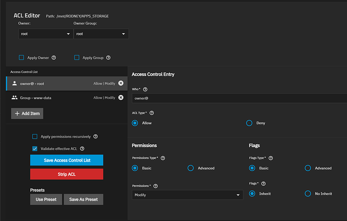 ACL Editor Apps_Storage