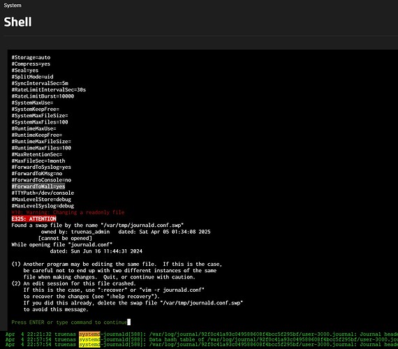 Attempted config change