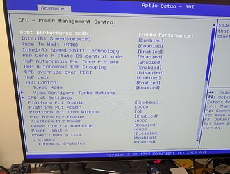 The changes here are PL1 Power from 15000 to 10000, the same with PL2 Power and Power Limit 4 to 40000 from 45000