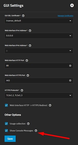 GUI settings