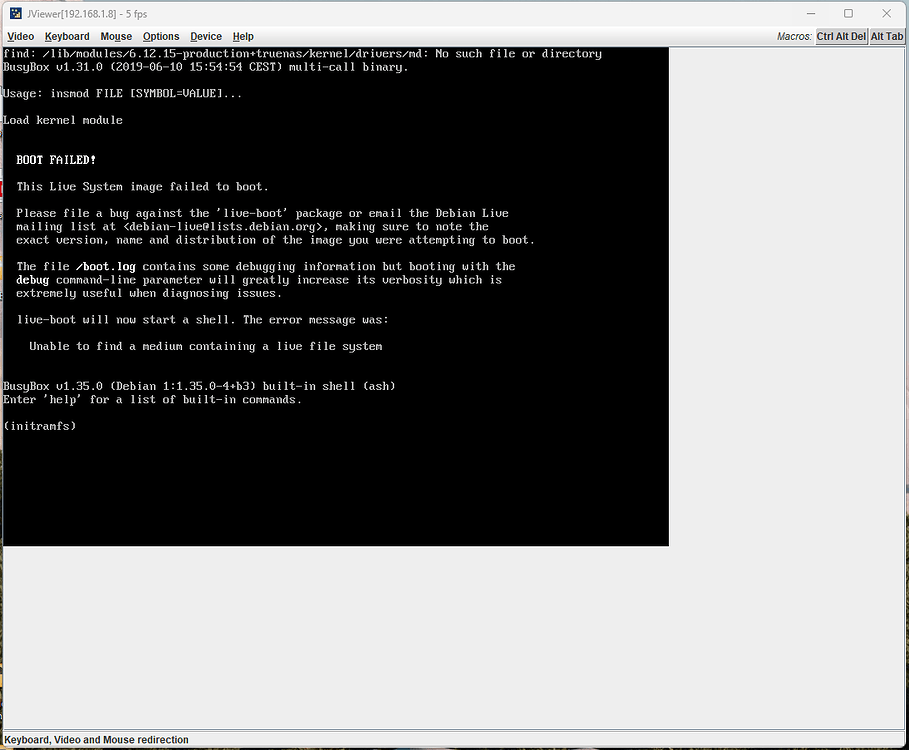 25.04 installer fails to boot - TrueNAS General - TrueNAS Community Forums