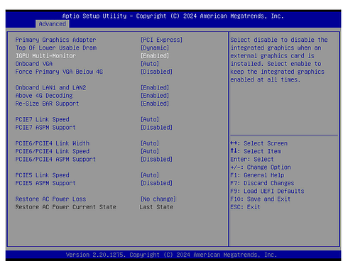 chipset settings
