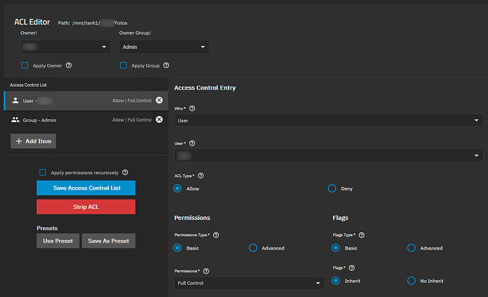image smb acl