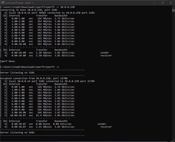 iperf3 good pc