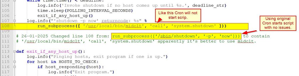 Shutdown script fails to start via Cron job after change - TrueNAS ...