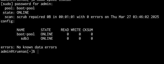 Command output