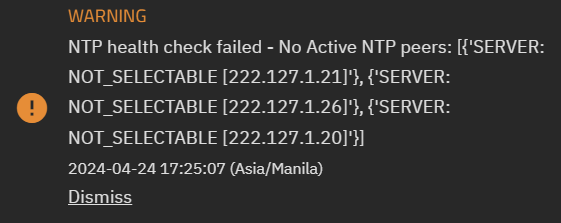 NTP Issue