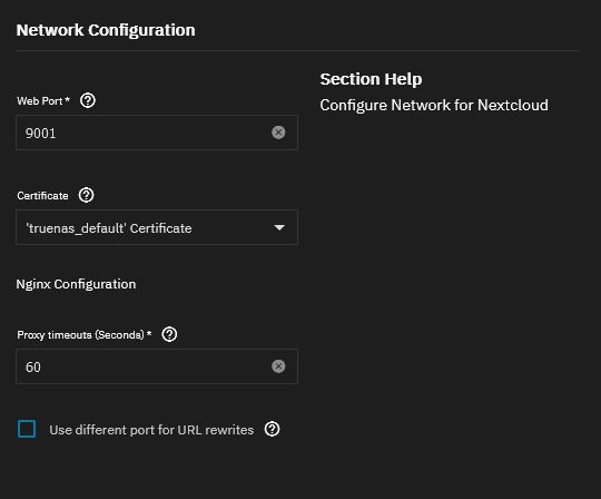 Network settings install