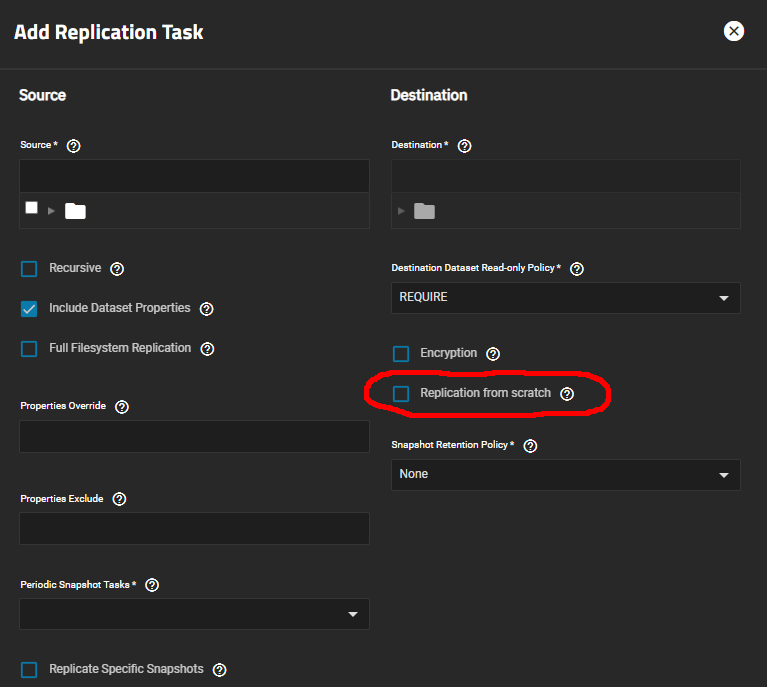replicate from scratch